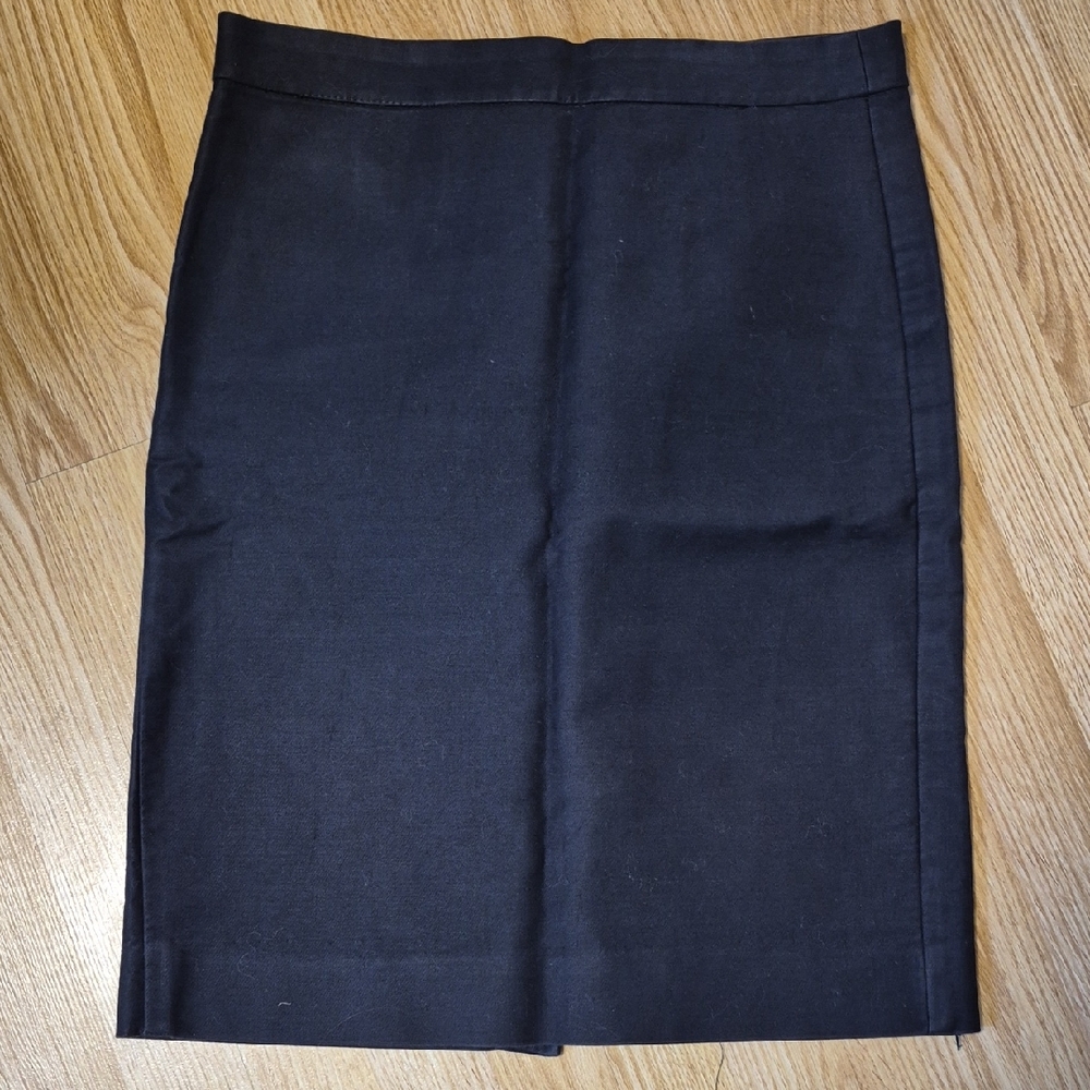 J. Crew Elegant Black Pencil Skirt Size 8
